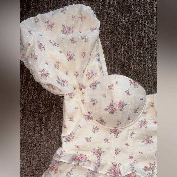 ALTAR’D STATE COQUETTE FLORAL HARLOW WESTERN FESTIVAL SPRING MINI RUFFLES DRESS - Picture 8 of 14